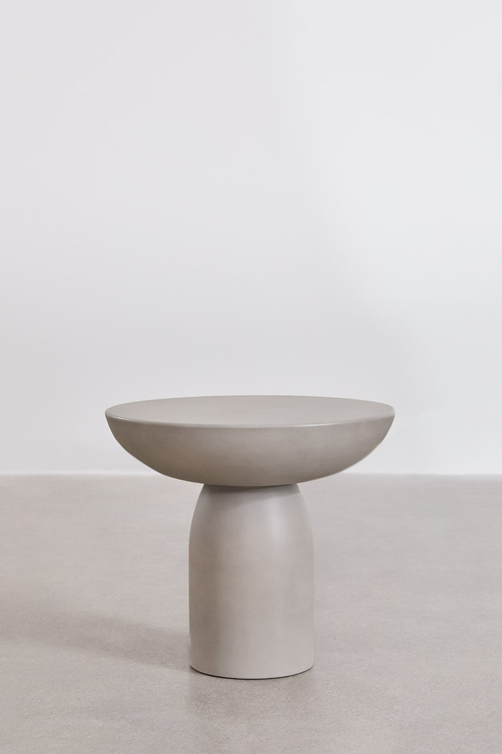 Table d'appoint ronde Ø50 cm en ciment Zenadia pour jardin, image de la galerie 2