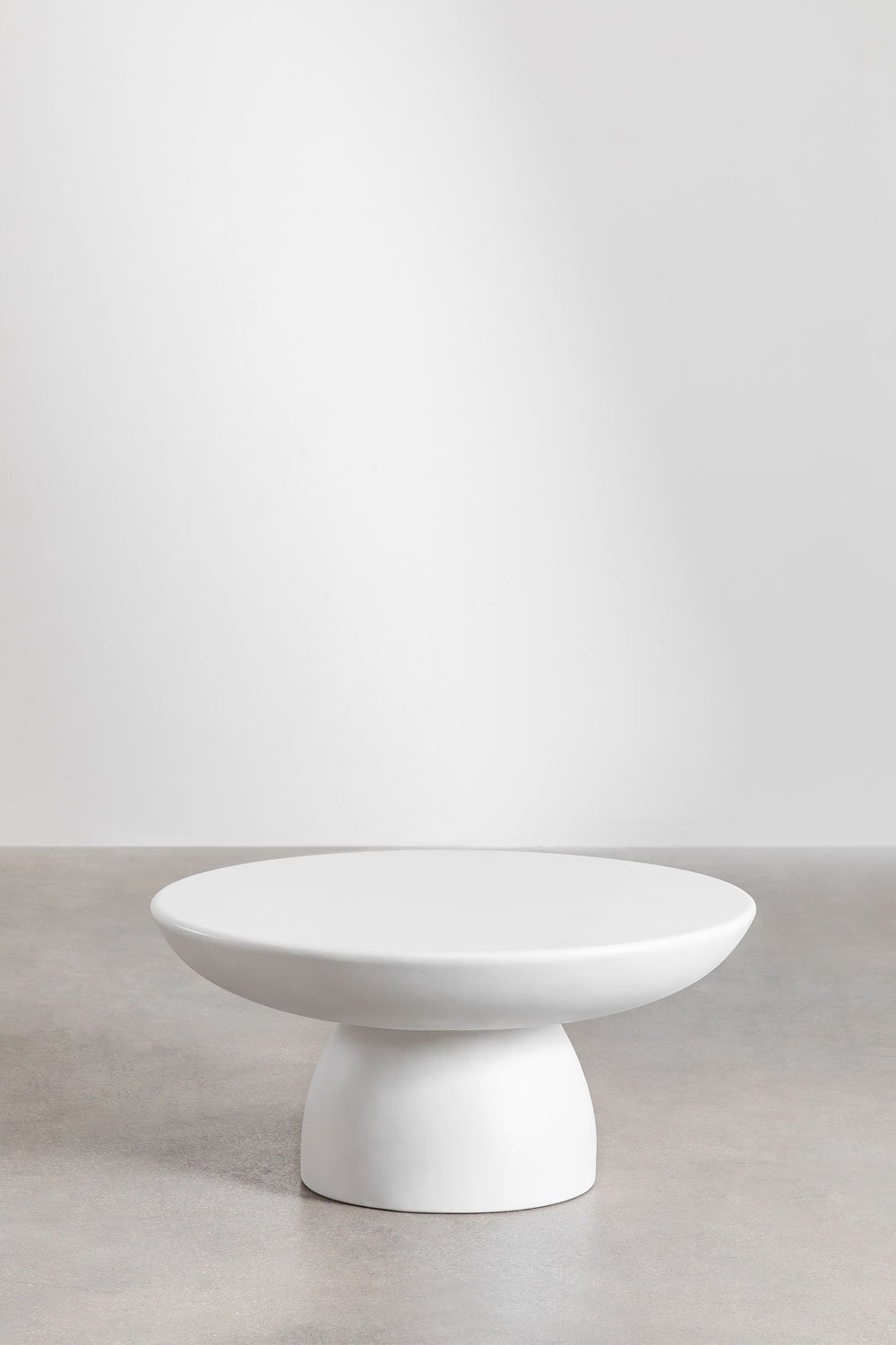 Table basse de jardin ronde Ø70 cm en ciment Zenadia, image de la galerie 2