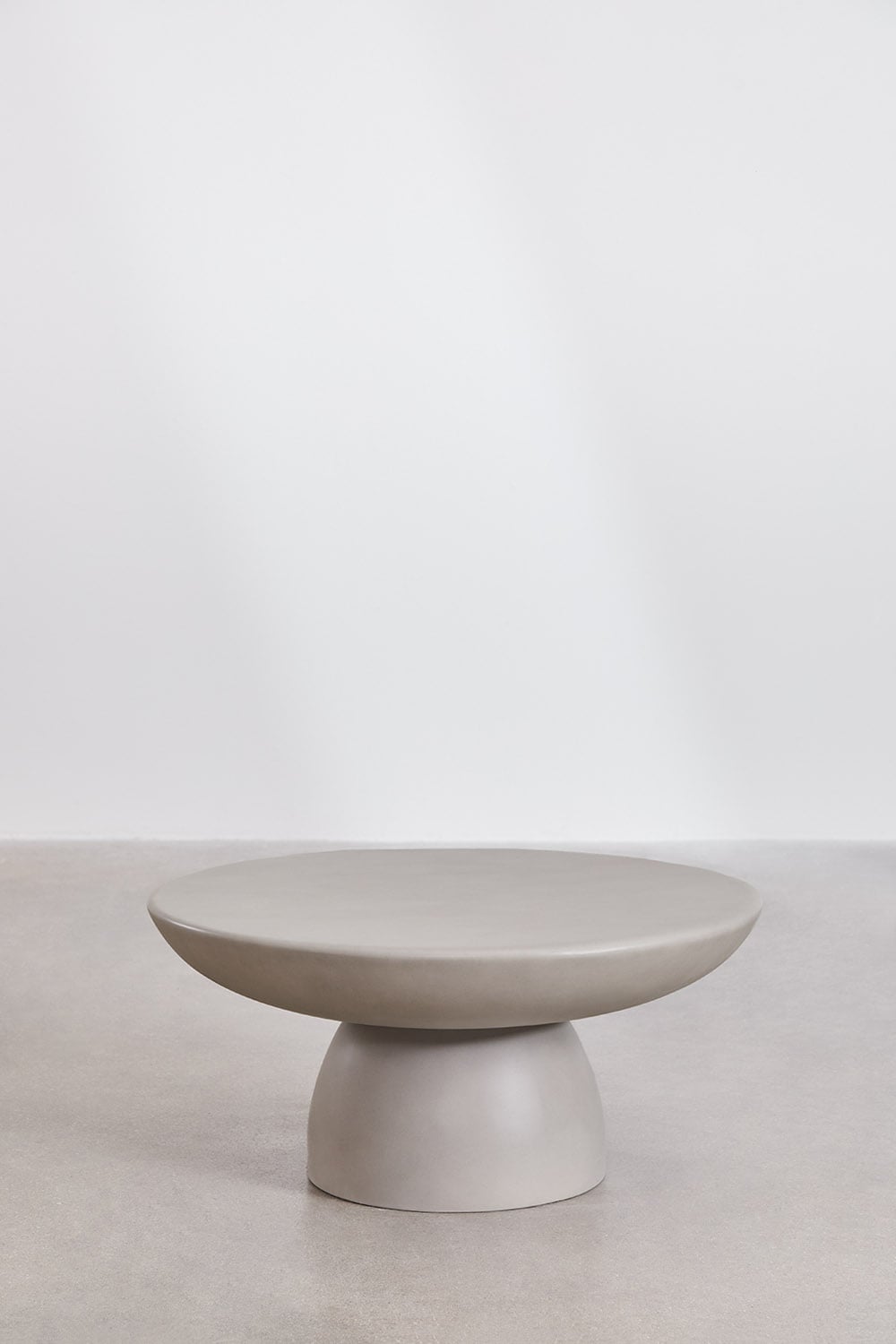 Table basse de jardin ronde Ø70 cm en ciment Zenadia, image de la galerie 2