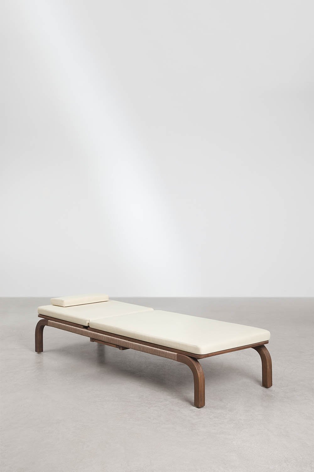 Pack de 2 chaises longues inclinables en bois d'acacia avec coussin Dubai, image de la galerie 4