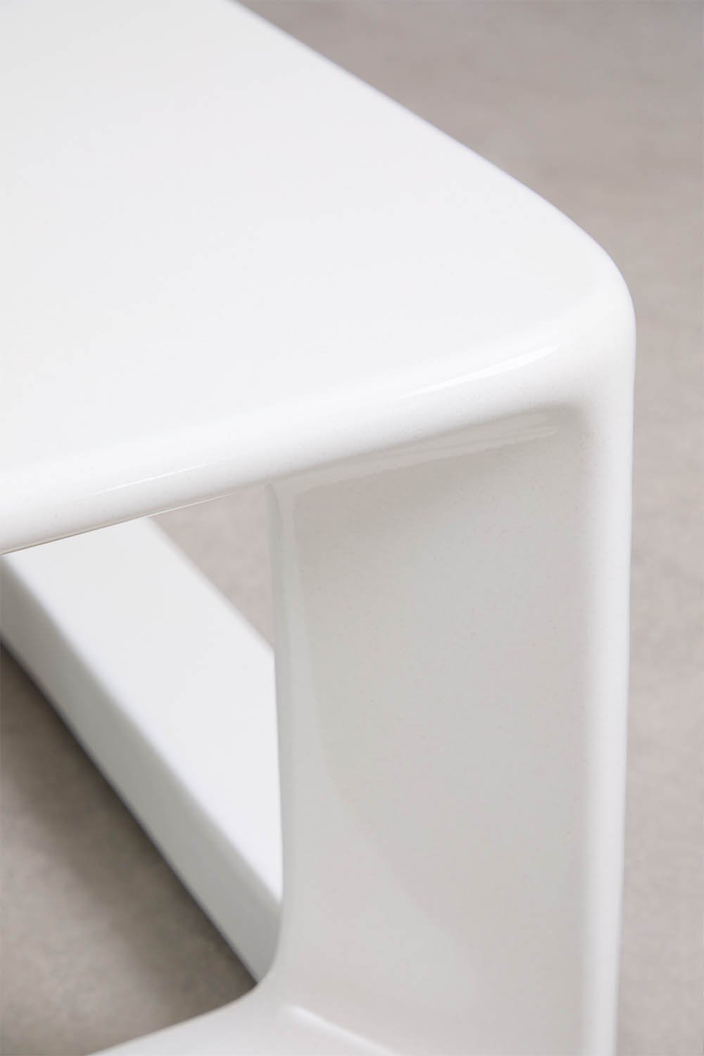 Table basse de jardin carrée Lilou, 80x80 cm, en ciment et fibre de verre., image de la galerie 3