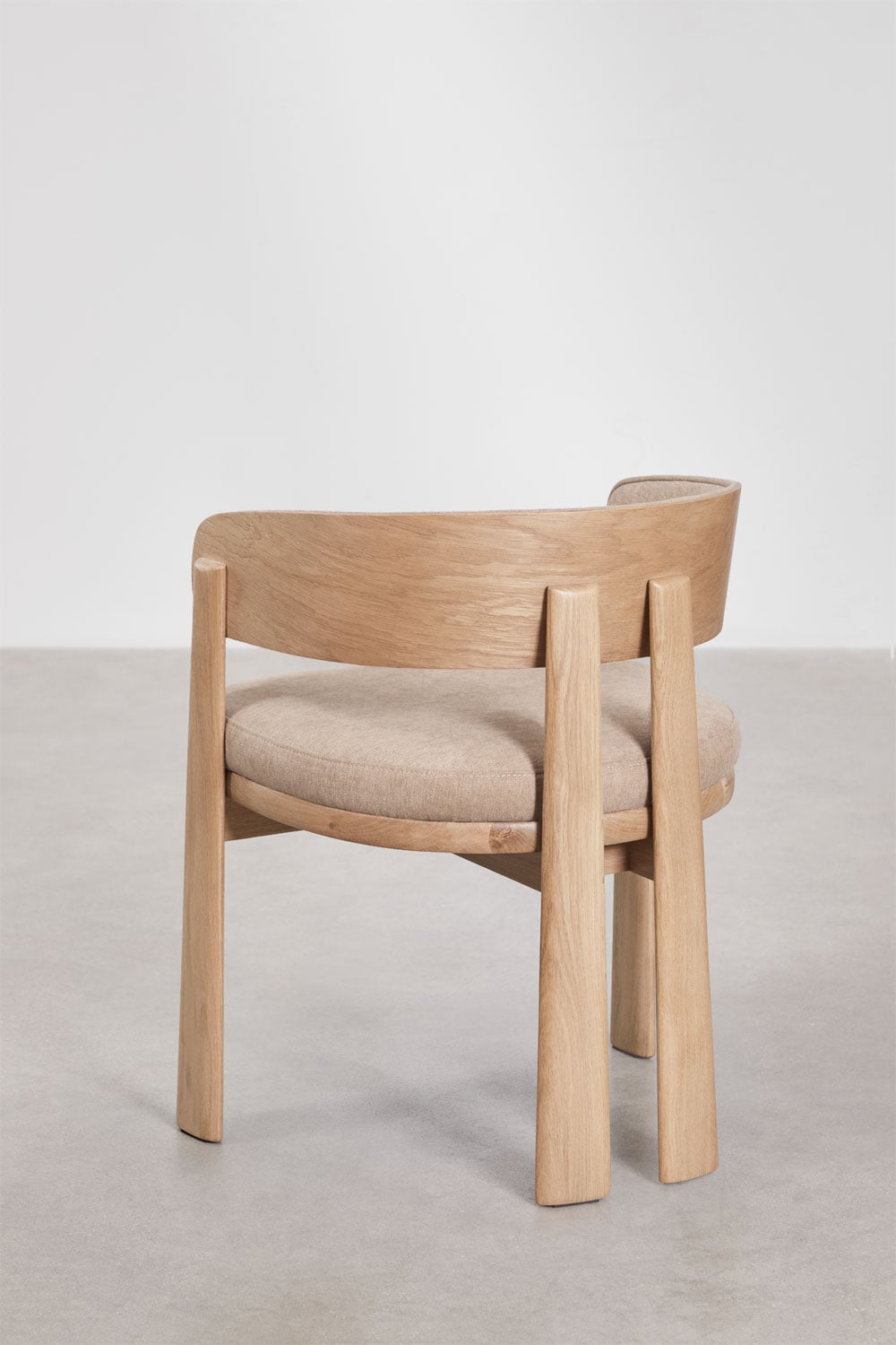 Pack de 2 chaises de salle à manger avec accoudoirs, rembourrées et en bois de chêne Olea Signature, image de la galerie 5