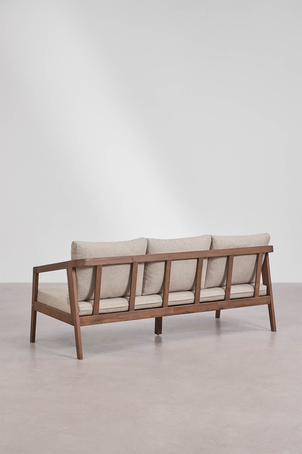 Ensemble de jardin avec canapé, 2 fauteuils et table basse en bois d'acacia Kaela, image de la galerie 5