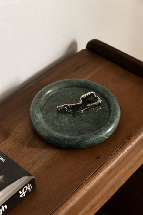 Plateau décoratif rond Ø20 cm en marbre Velmar