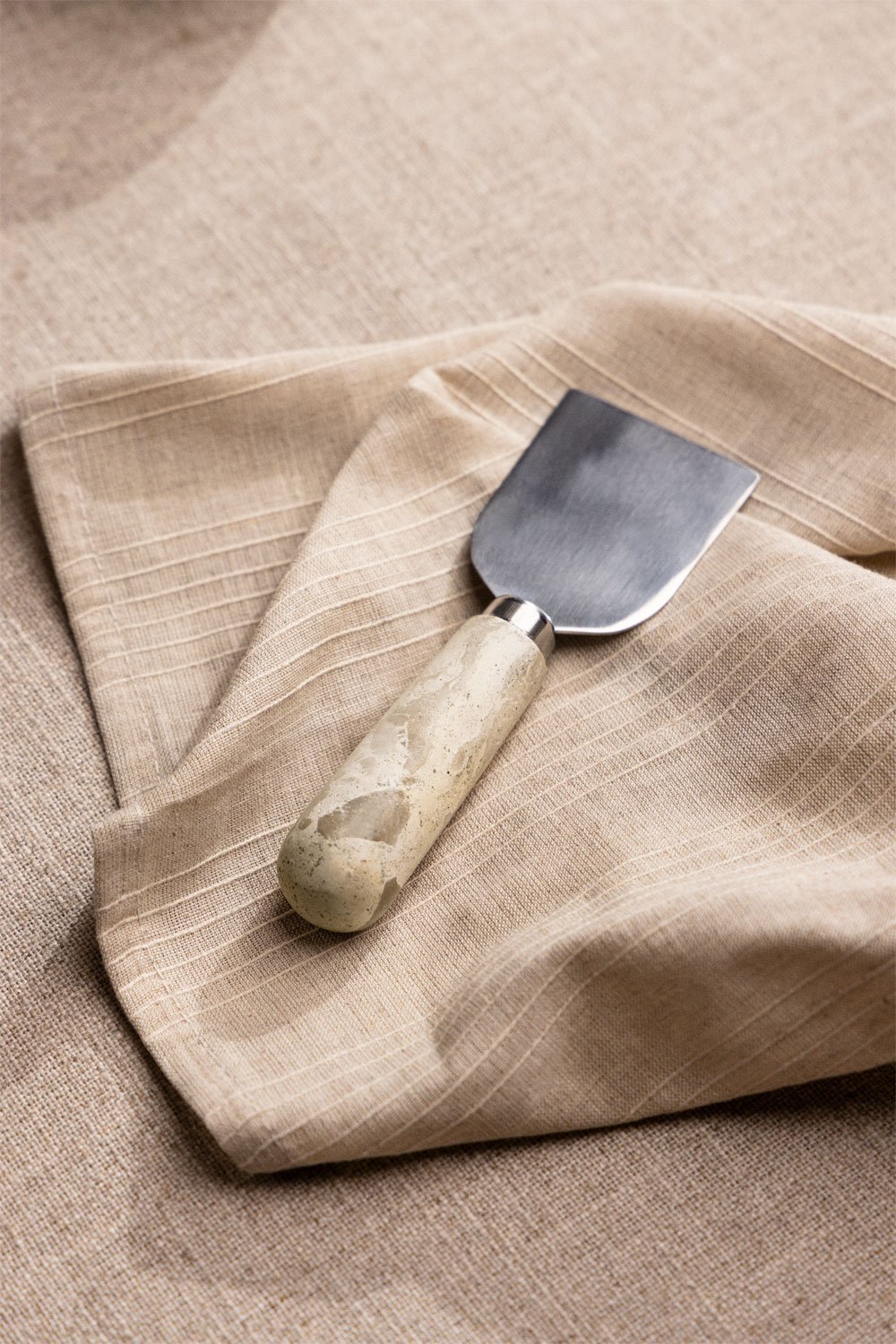 Set de 3 couverts à fromage en marbre et acier Calven, image de la galerie 3