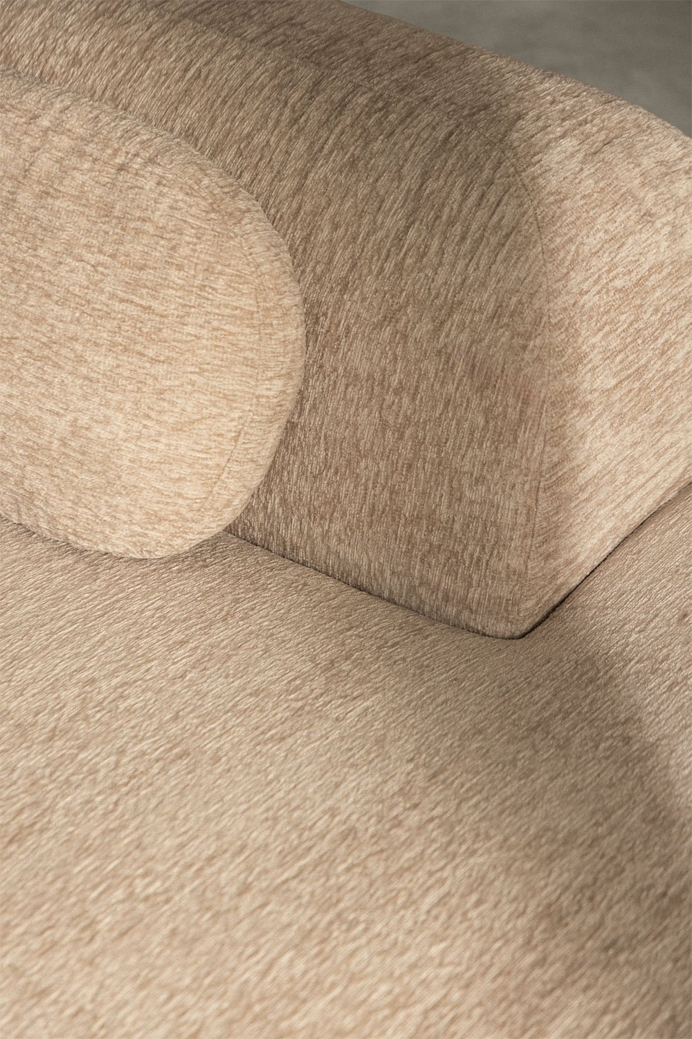 Canapé d'angle modulaire 3 pièces avec méridienne droite en chenille emballé sous vide Merida, image de la galerie 2