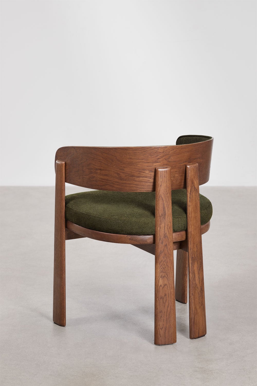 Pack de 4 chaises de salle à manger avec accoudoirs en bois de chêne et revêtement Olea Signature, image de la galerie 5