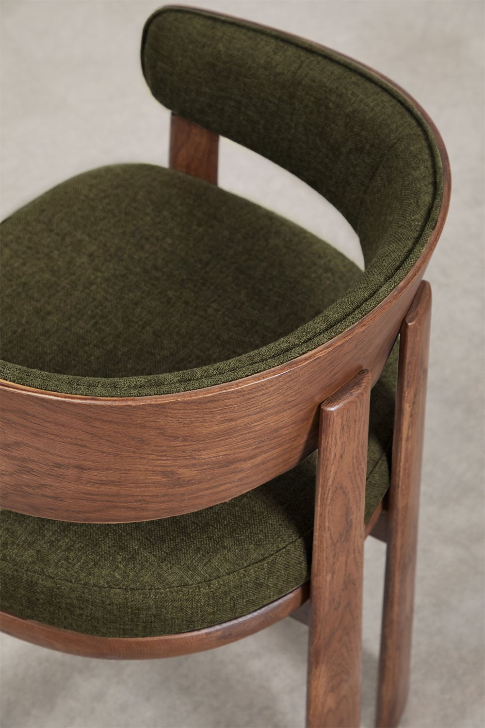 Pack de 4 chaises de salle à manger avec accoudoirs en bois de chêne et revêtement Olea Signature, image de la galerie 7