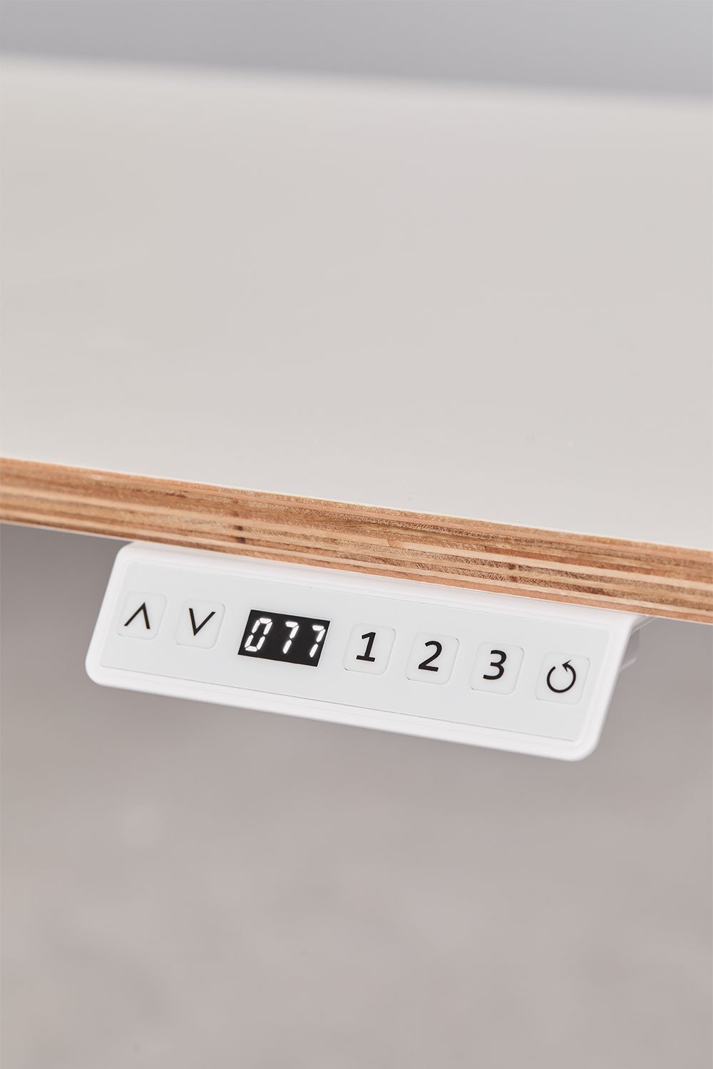 Bureau électrique rectangulaire réglable en hauteur avec fonction mémoire en bois et fer Serpi, image de la galerie 3