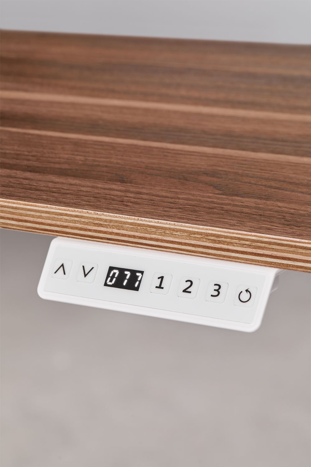 Bureau électrique rectangulaire réglable en hauteur avec fonction mémoire en bois et fer Serpi, image de la galerie 3