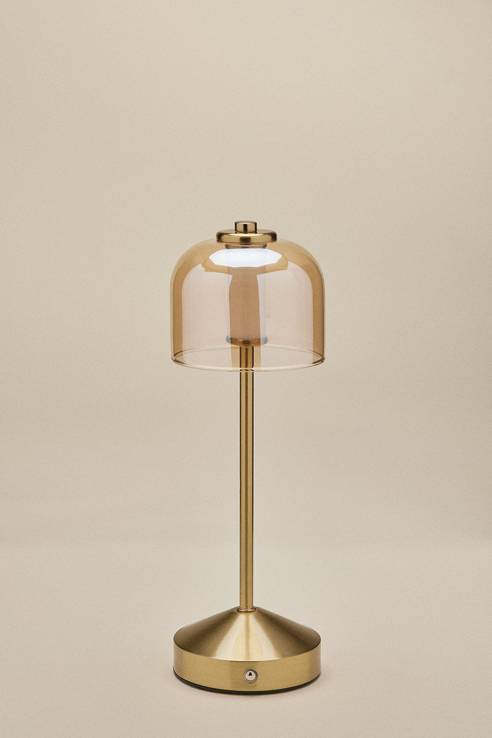 Lampe de table LED sans fil en fer et verre Ardela, image de la galerie 1