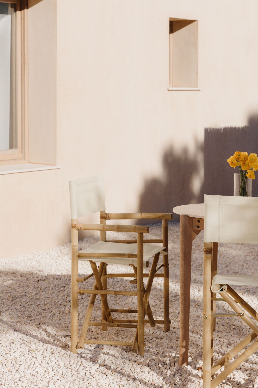 Chaise de réalisateur pliante de jardin en bambou Woody, image de la galerie 1