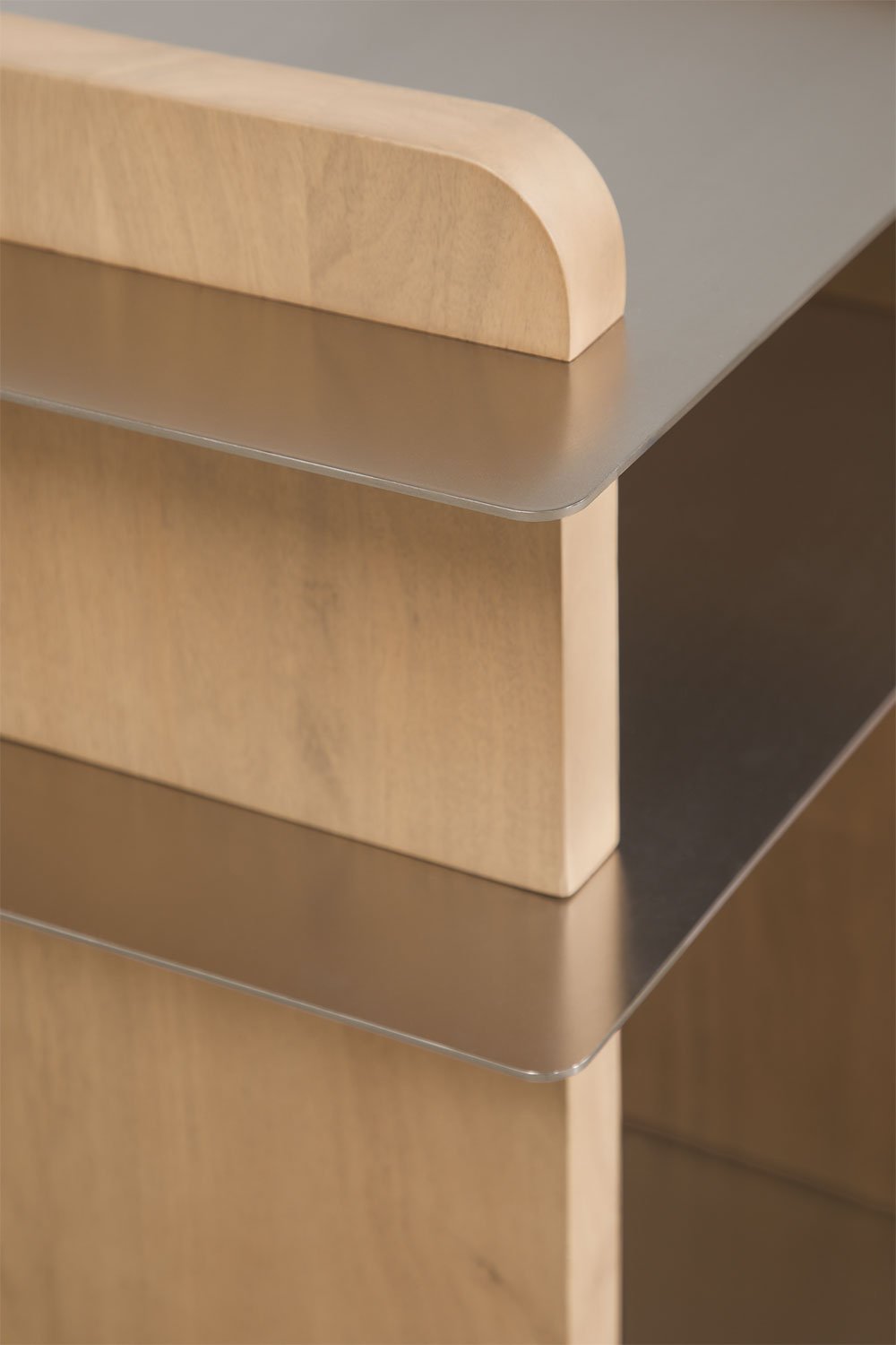 Meuble TV 180x40 cm en bois de manguier et acier Tokyo, image de la galerie 5