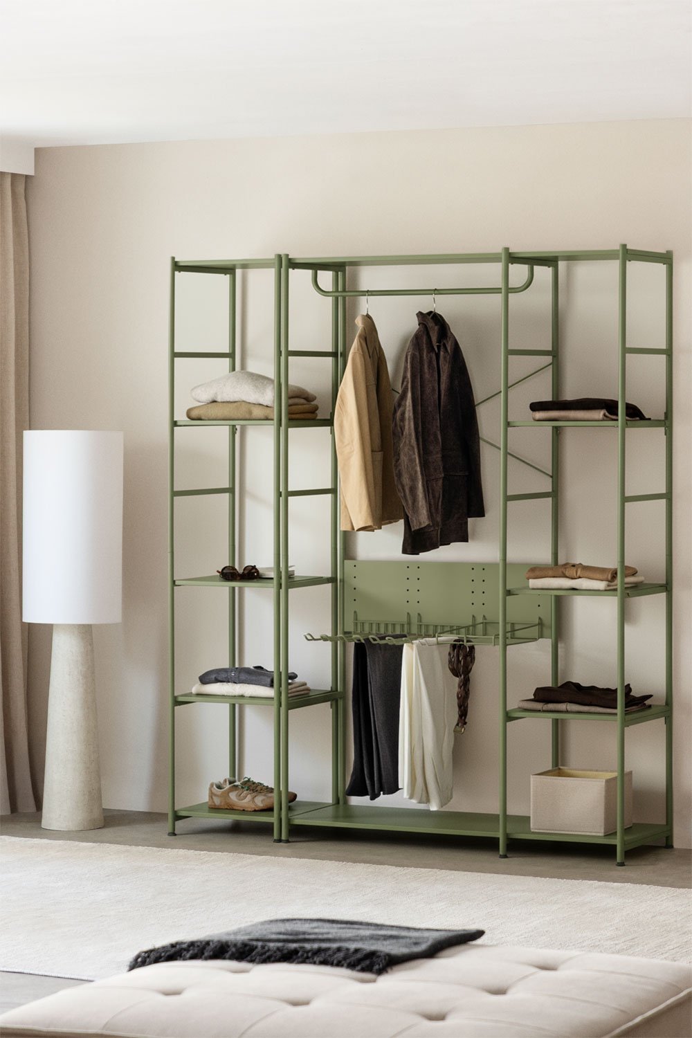 Armoire modulaire ouverte 2 pièces avec étagère en fer Elviah, image de la galerie 1