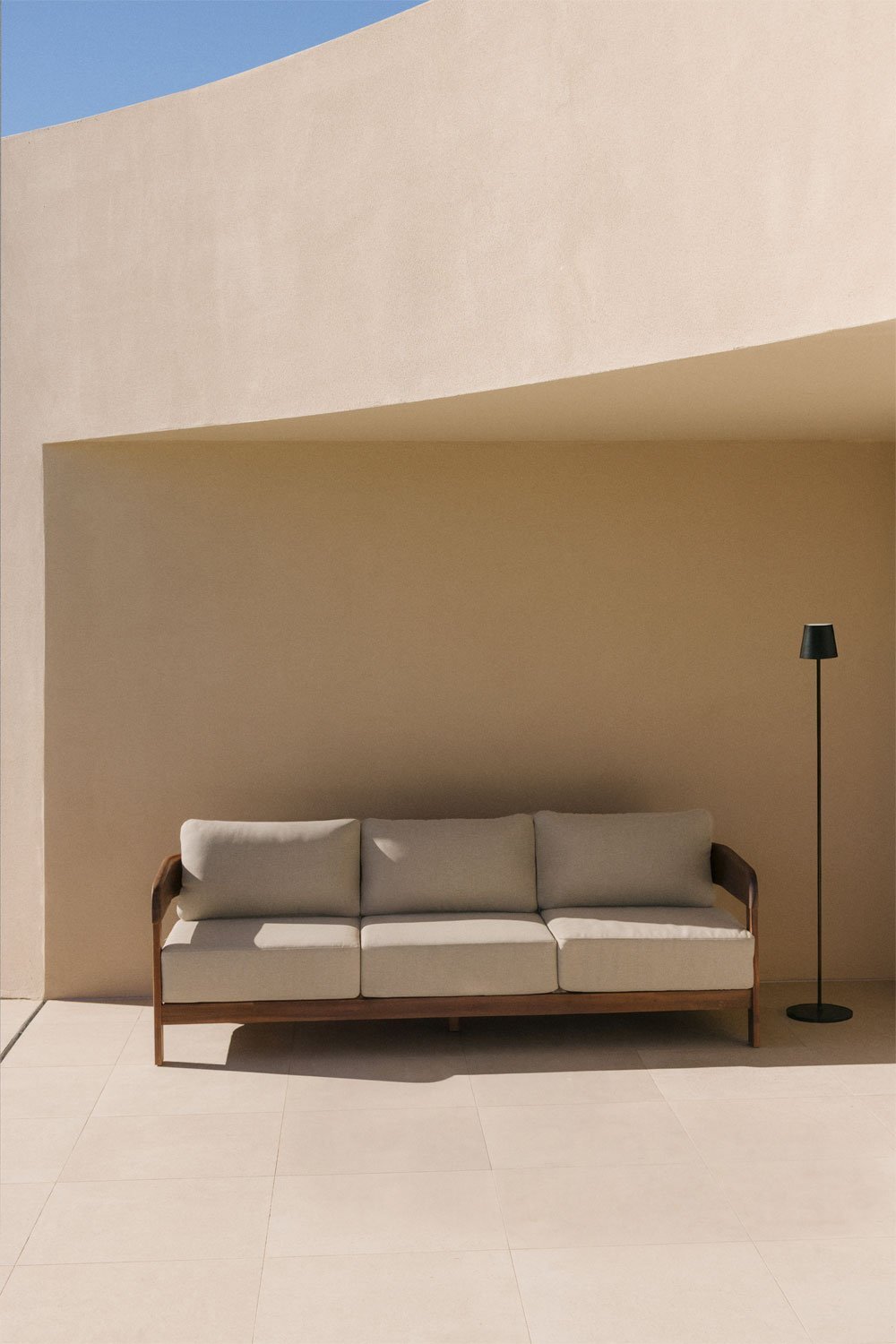 Canapé de jardin 3 places en bois d'acacia Uleno, image de la galerie 1