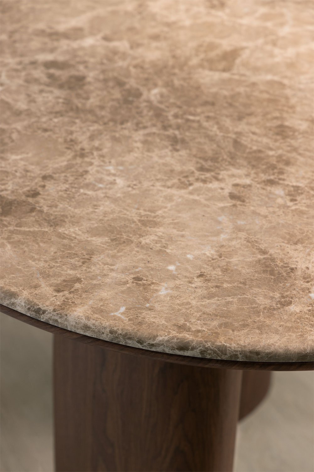 Table à manger ovale 220x100 cm en MDF et marbre Dayana, image de la galerie 2