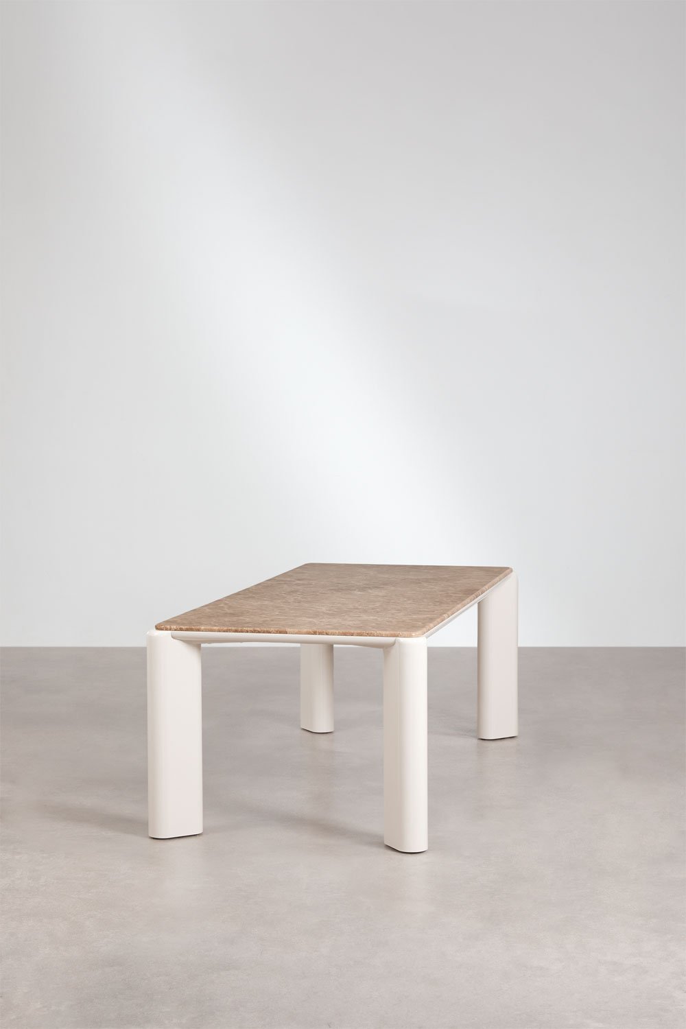 Table de salle à manger rectangulaire 220x100 cm en MDF et marbre Zanzibar, image de la galerie 4