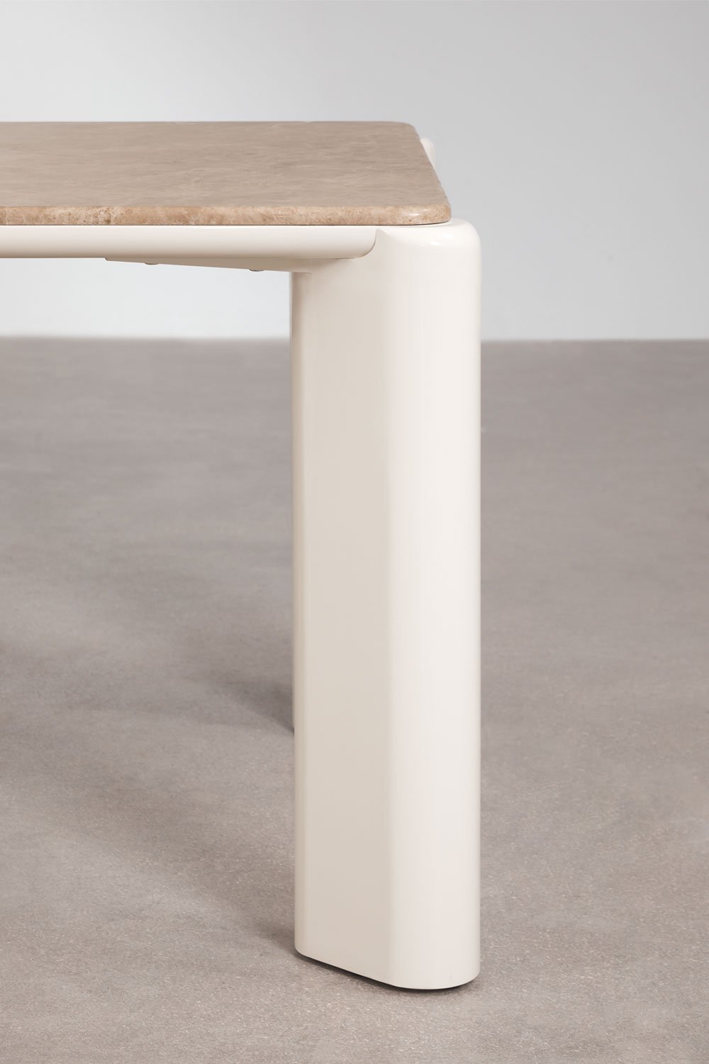 Table de salle à manger rectangulaire 220x100 cm en MDF et marbre Zanzibar, image de la galerie 5