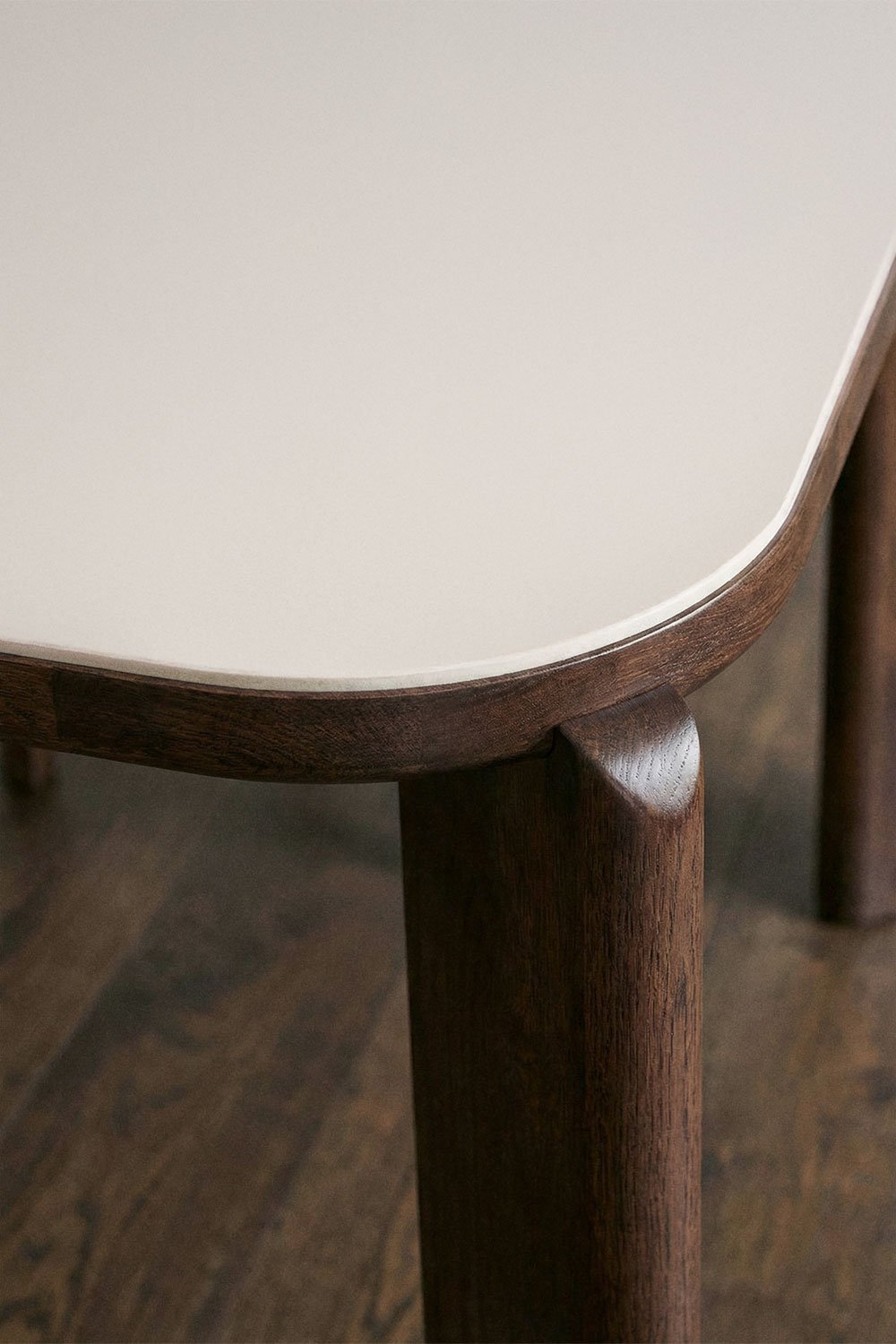 Table à manger rectangulaire 200x100 cm en verre trempé et MDF Nilea, image de la galerie 2