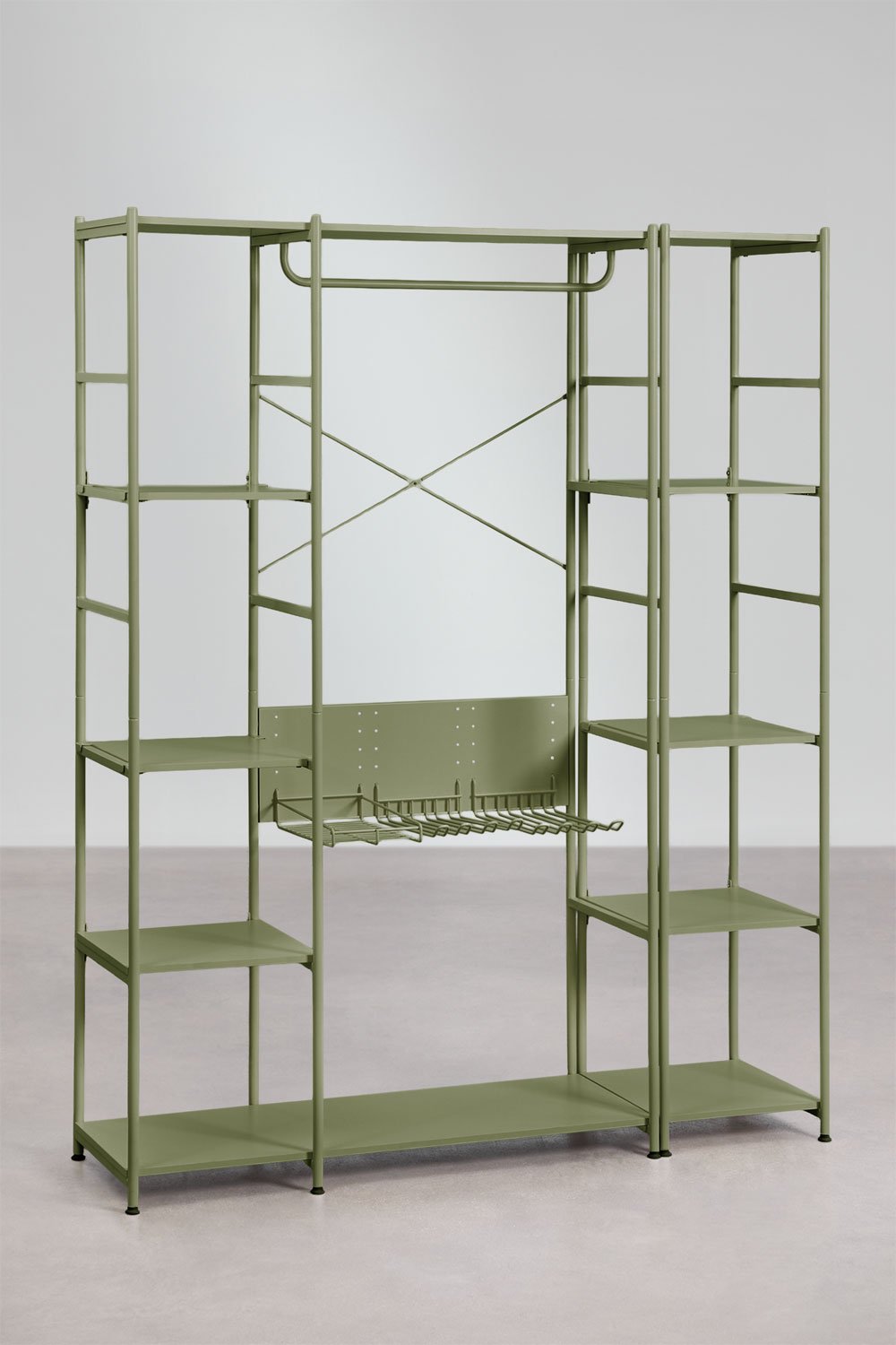 Armoire modulaire ouverte 2 pièces avec étagère en fer Elviah, image de la galerie 2