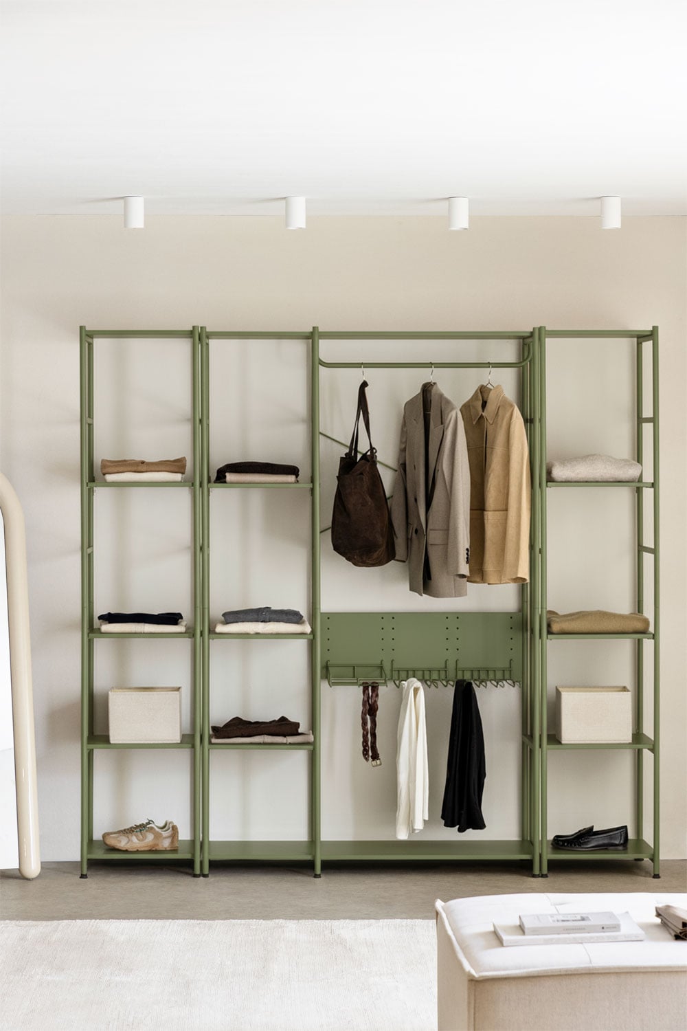 Armoire modulaire ouverte 3 pièces avec 2 étagères en fer Elviah, image de la galerie 1