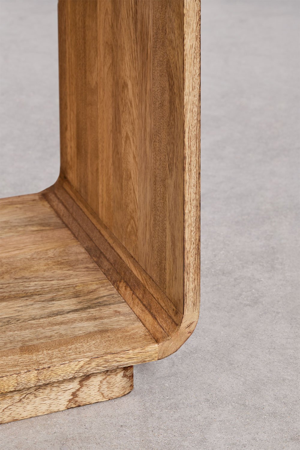 Table de chevet rectangulaire 40x30 cm en bois de manguier, MDF et jute Abrams, image de la galerie 7