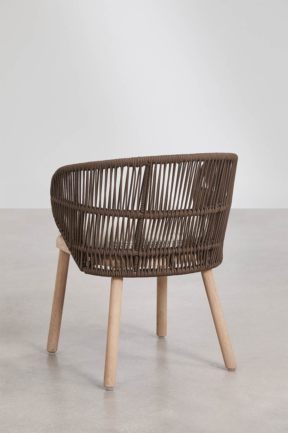 Chaise de salle à manger en bois d'acacia et corde tressée Capri, image de la galerie 3