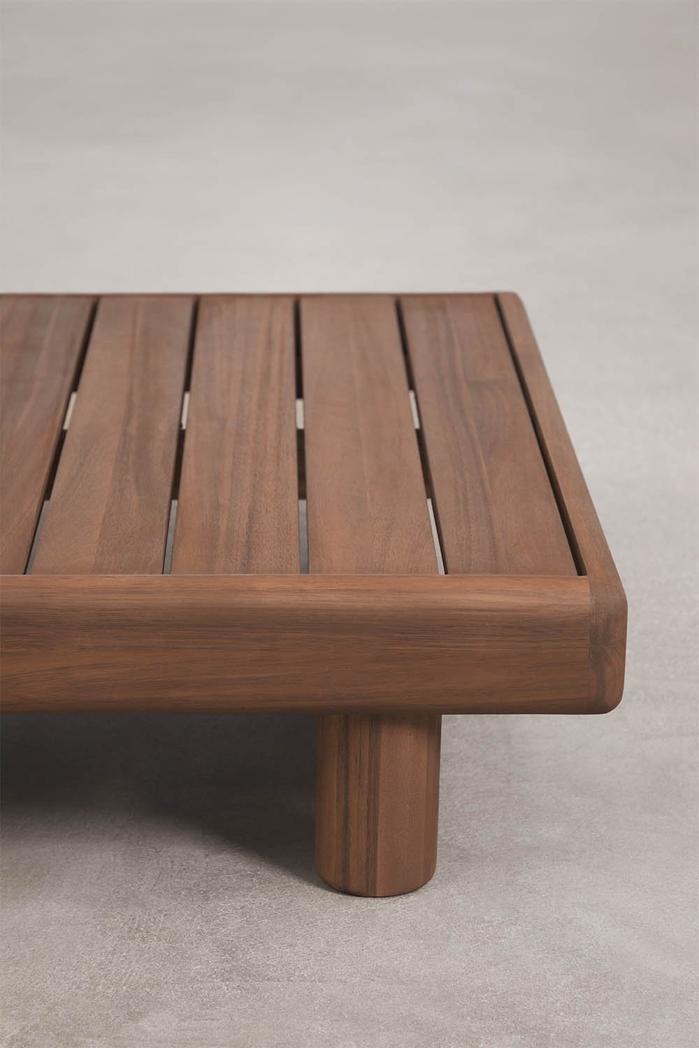 Ensemble de jardin avec canapé modulaire 3 pièces et table basse en acacia Edrien, image de la galerie 7