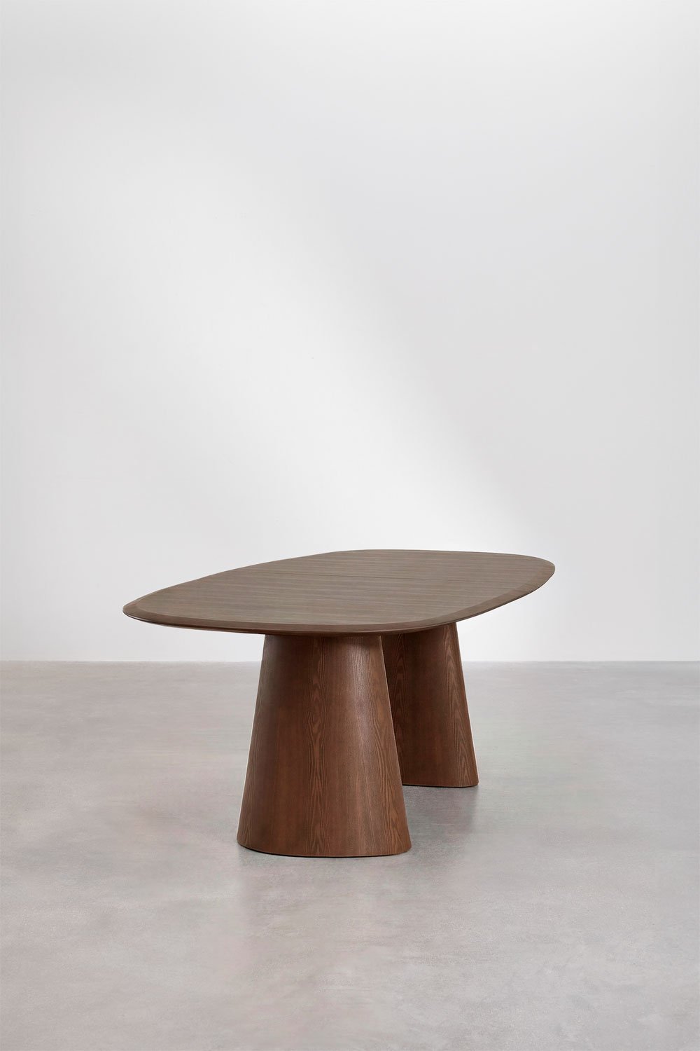 Table à manger ovale extensible en MDF et placage de frêne Nuveta, image de la galerie 5