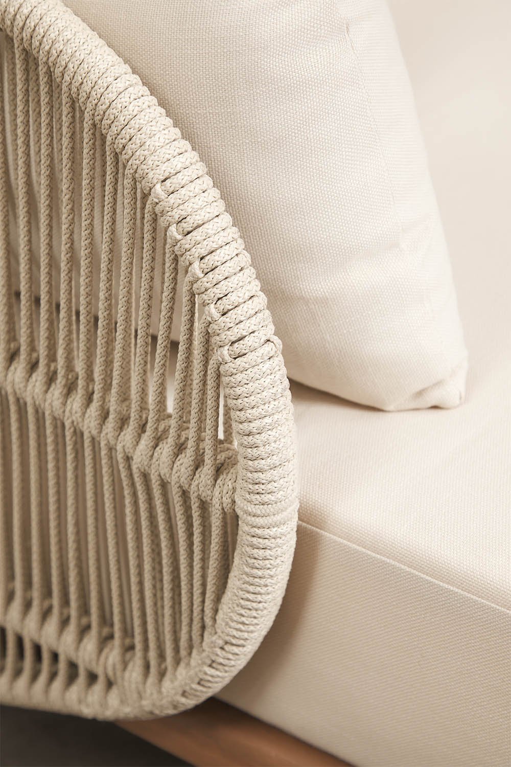 Chaise longue double en bois d'acacia avec coussins Capri, image de la galerie 4