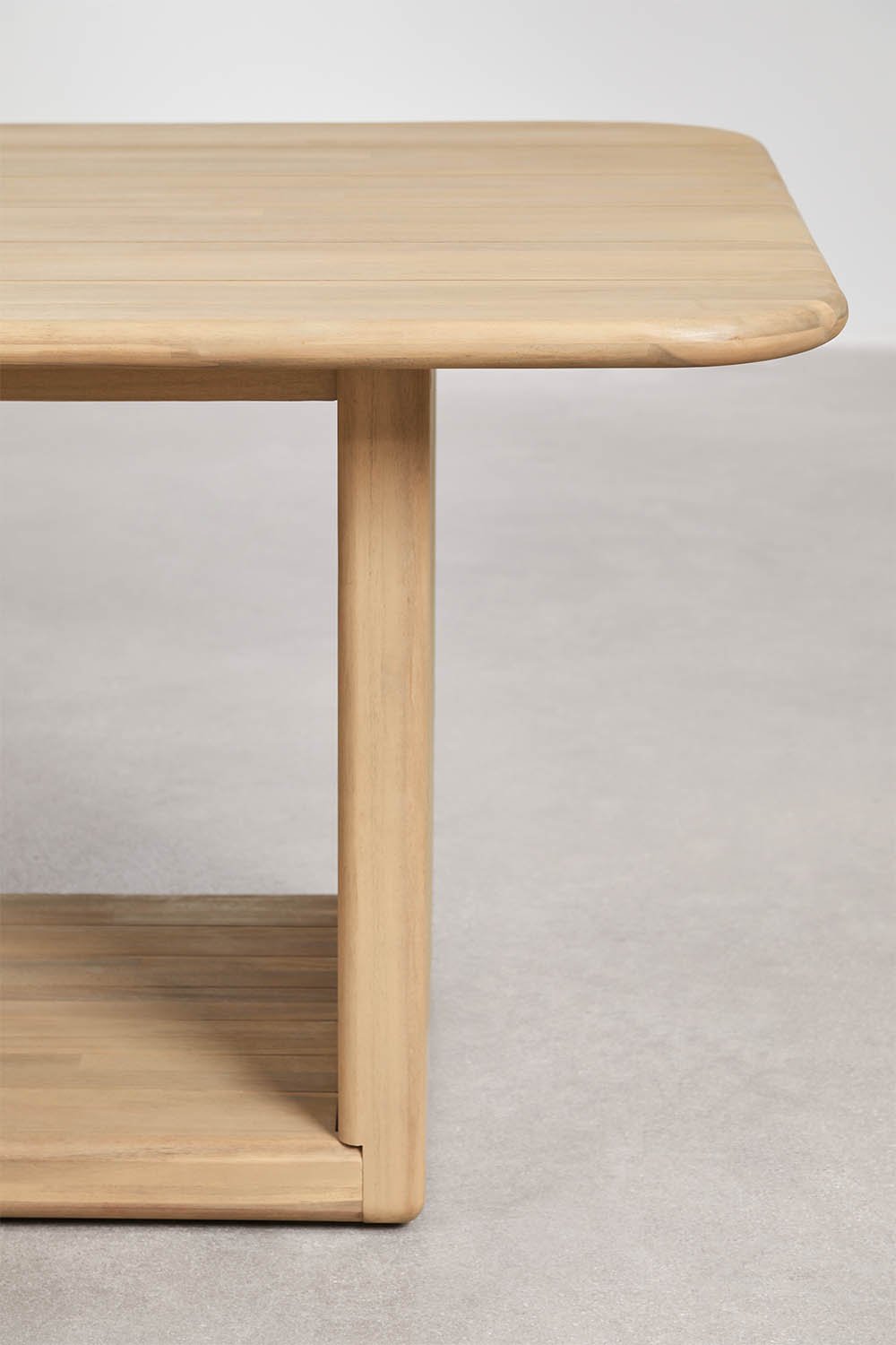 Table à manger rectangulaire 265x120 cm en bois d'acacia Siena, image de la galerie 3