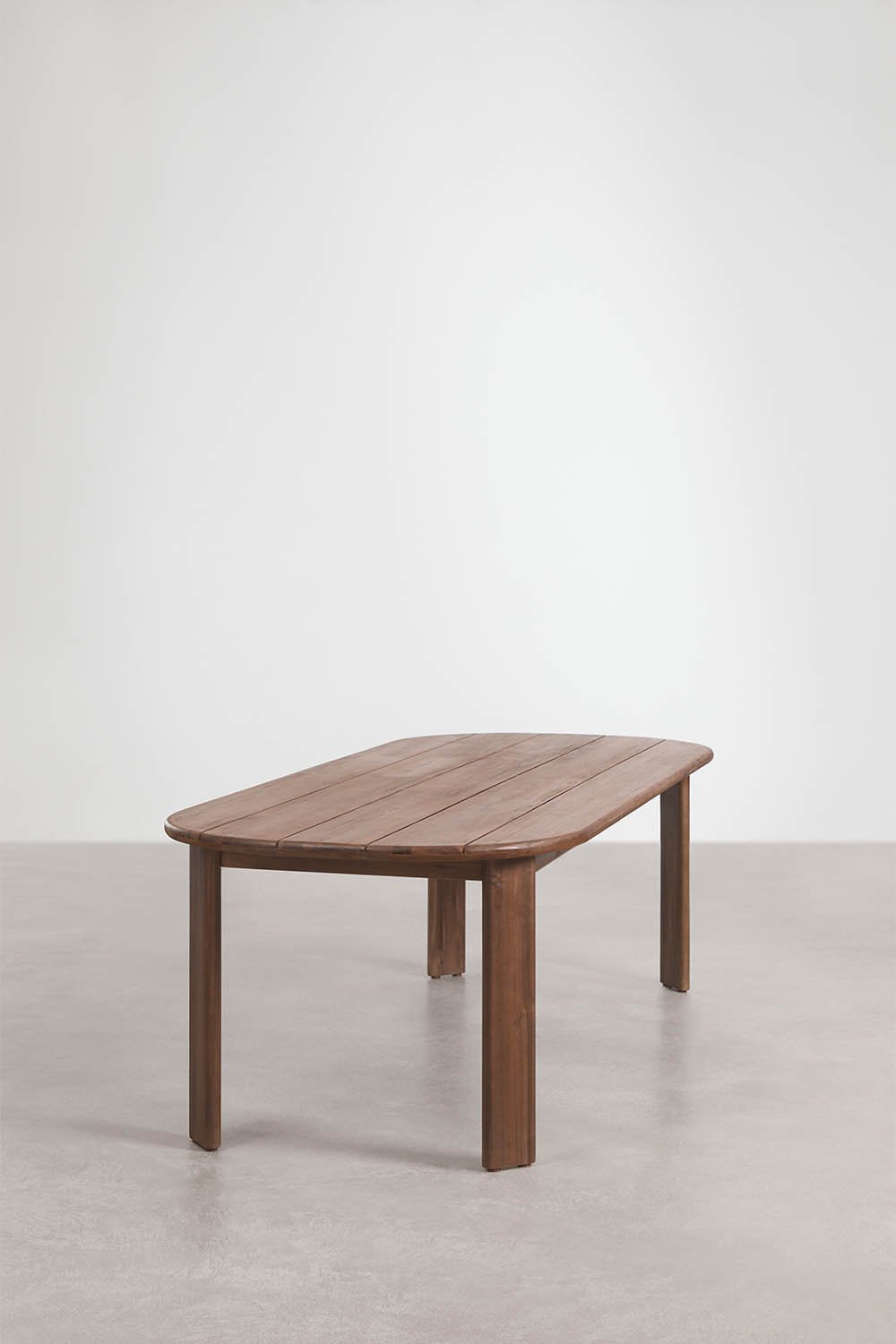 Set de table ovale 240x100 cm et 8 chaises de jardin en bois d'acacia Uleno, image de la galerie 4