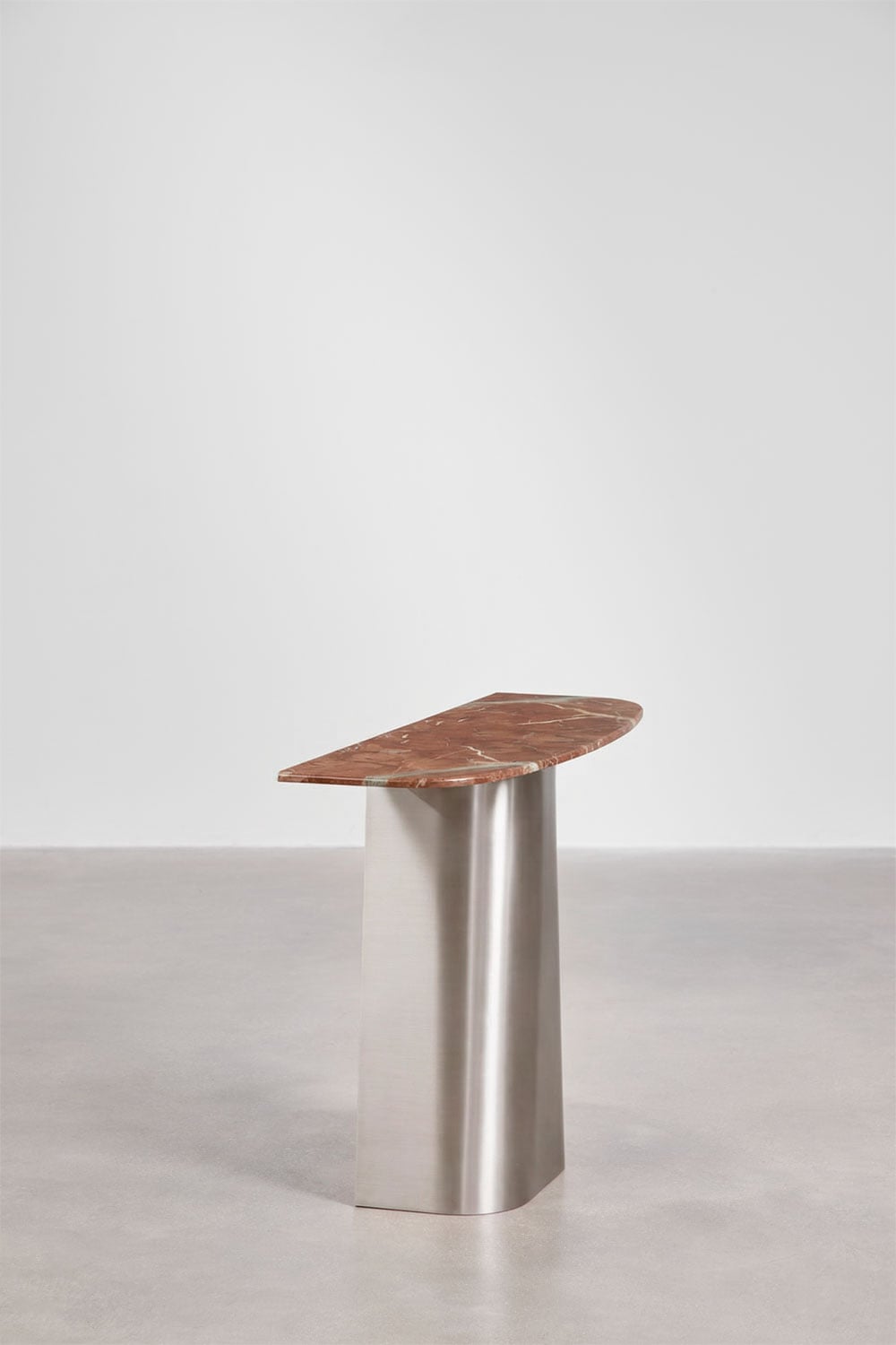 Console d'entrée 120x40 cm en pierre naturelle et acier inoxydable Moreila, image de la galerie 4