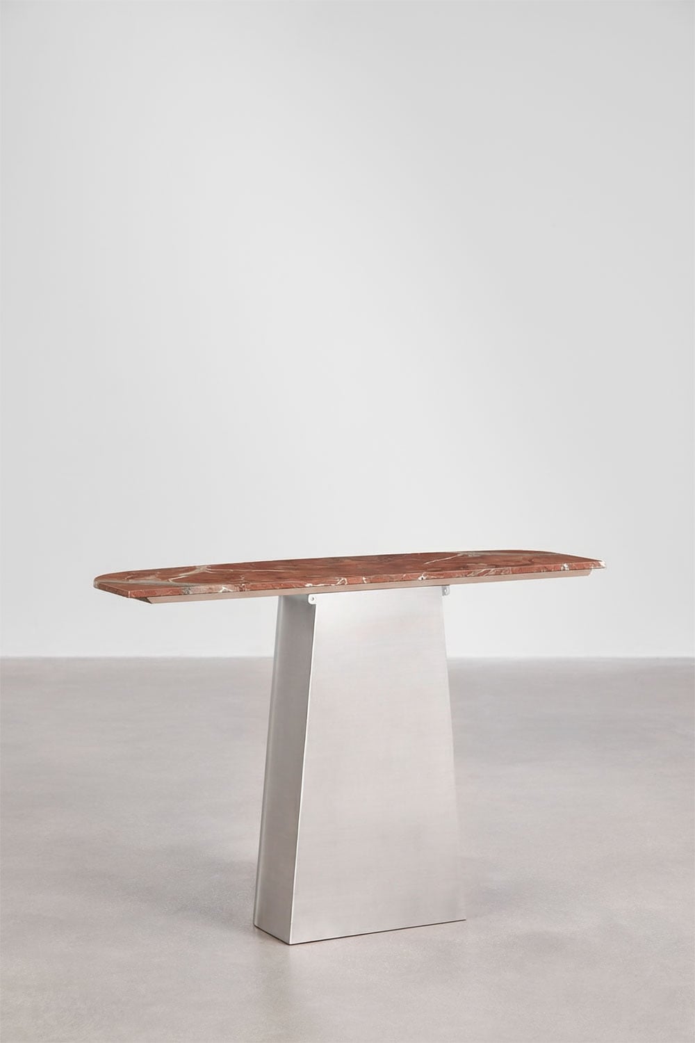 Console d'entrée 120x40 cm en pierre naturelle et acier inoxydable Moreila, image de la galerie 5