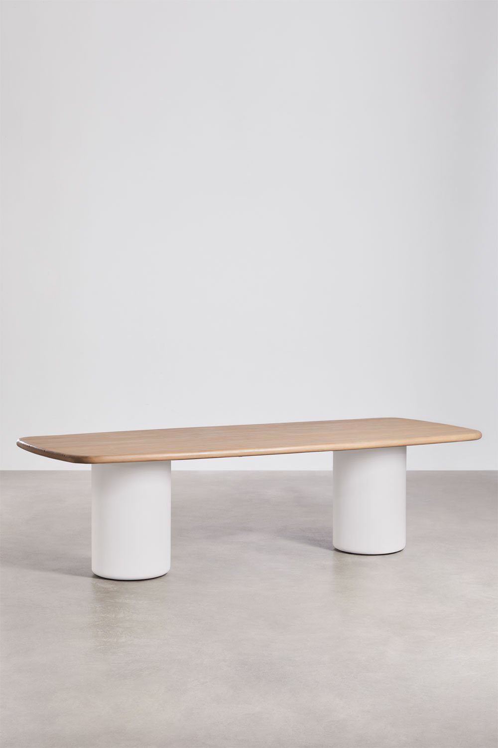 Table de jardin rectangulaire 270x110 cm en bois d'acacia Bogota, image de la galerie 1