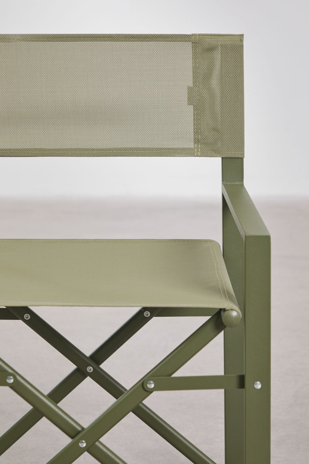 Chaise de réalisateur pliante de jardin en acier Zurena, image de la galerie 4