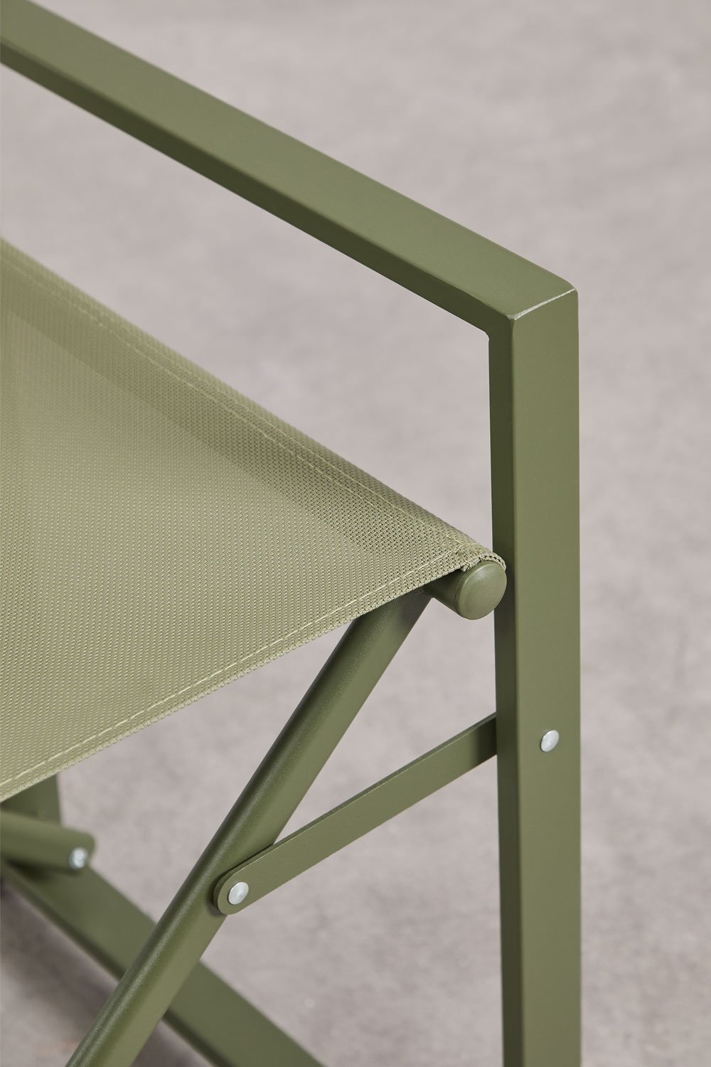 Chaise de réalisateur pliante de jardin en acier Zurena, image de la galerie 5