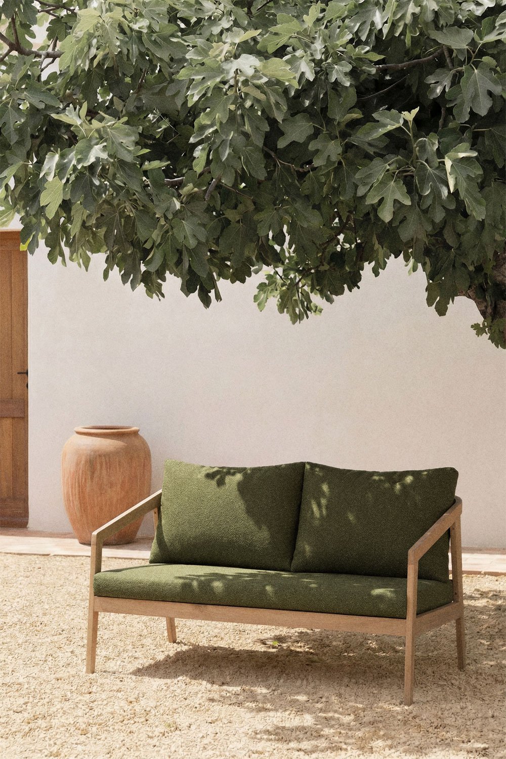 Canapé de jardin 2 places en bois d'acacia Kaela, image de la galerie 1