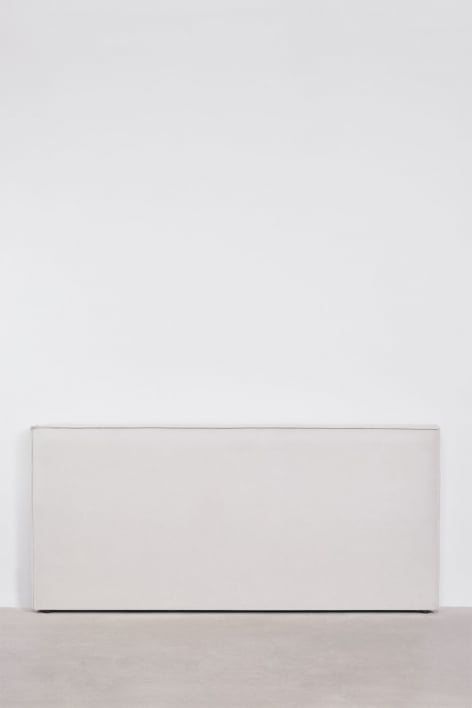 Tête de lit en tissu chenille Lunari - Chenille Blanc Cassé