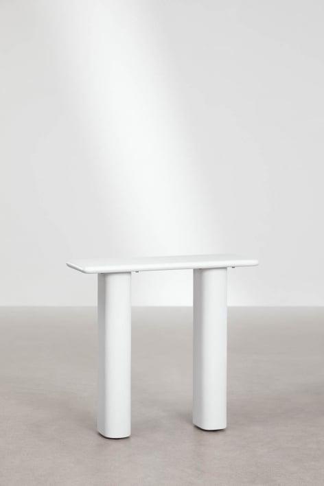 Console d'extérieur rectangulaire 80x30 cm en ciment Tiena