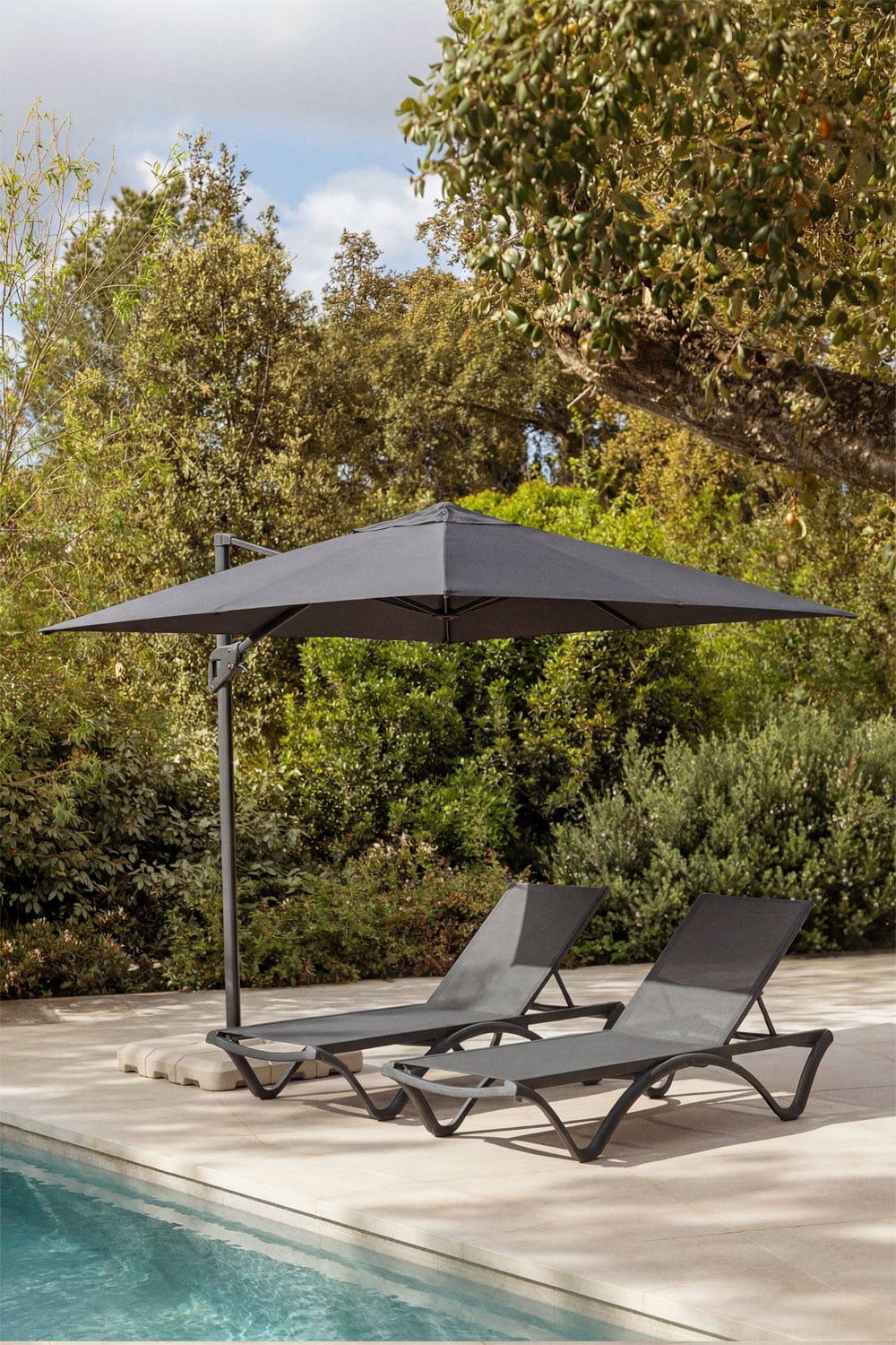Parasol en tissu et aluminium Hydra, image de la galerie 1