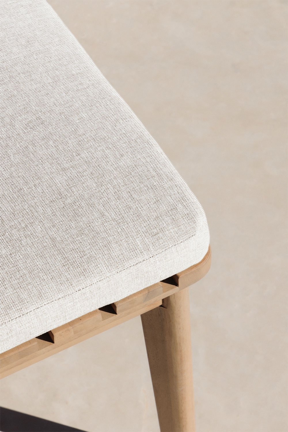 Banc de jardin 160 cm en bois d'acacia et tissu Kaela, image de la galerie 2