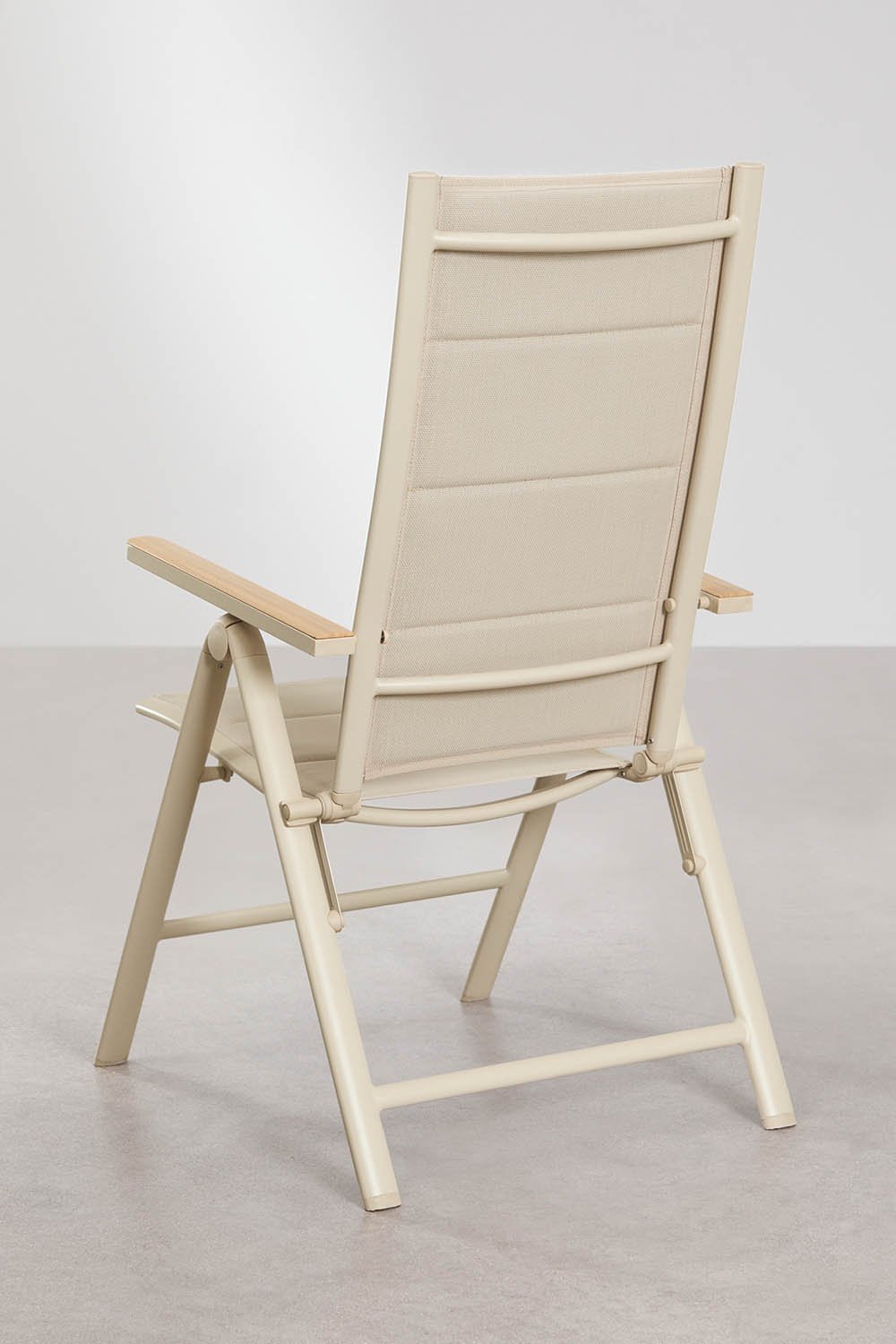 Pack de 4 chaises de jardin inclinables et pliantes avec accoudoirs en aluminium Elide, image de la galerie 4