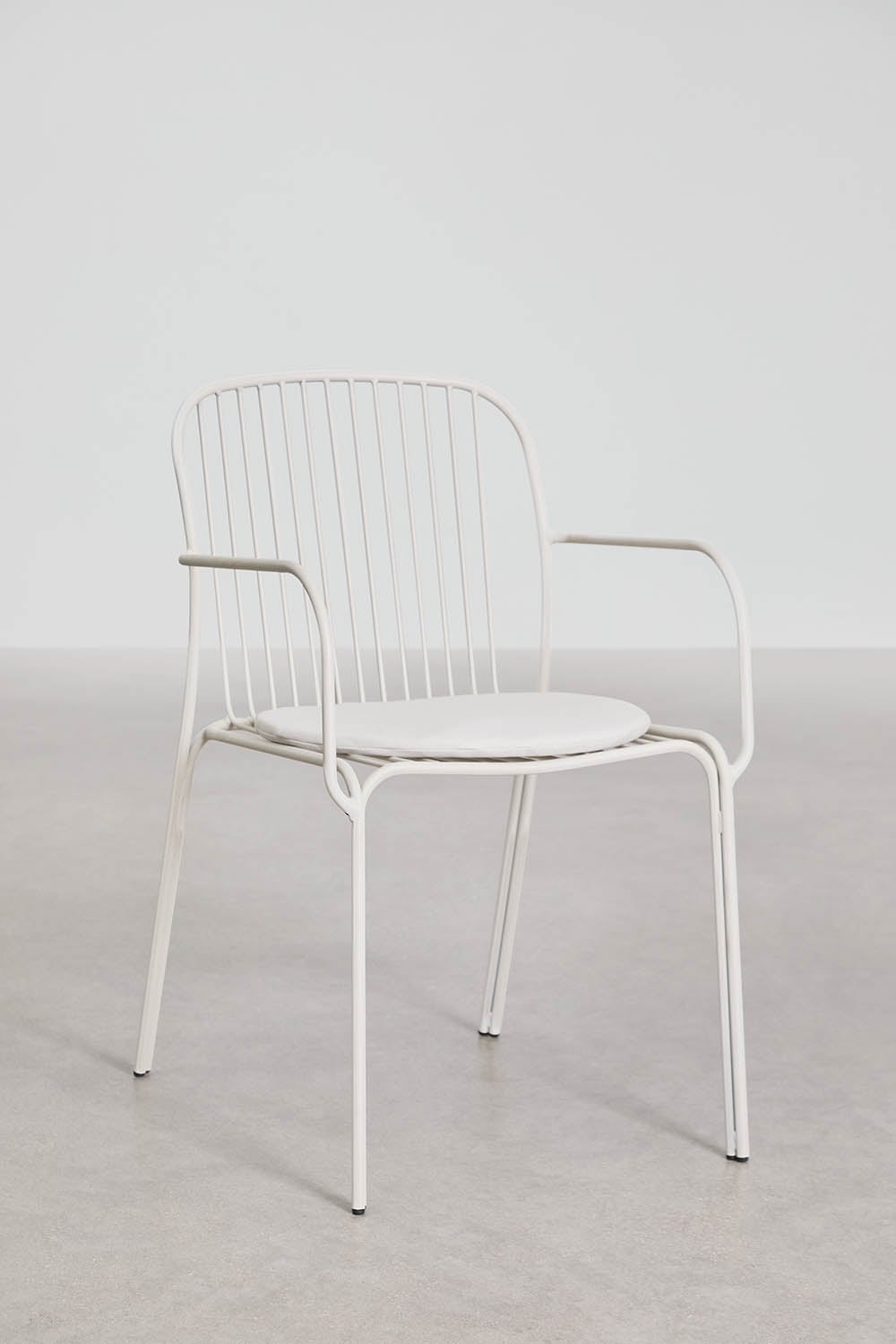 Pack de 4 chaises de jardin avec accoudoirs en acier Anerina, image de la galerie 3