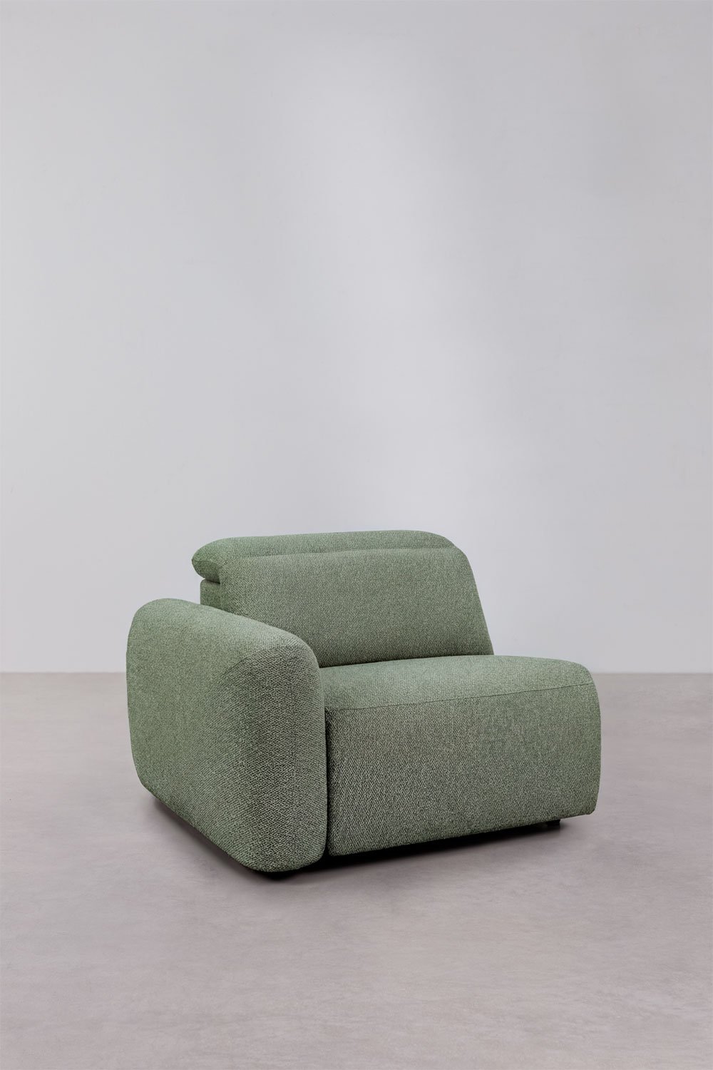 Ensemble de salon avec canapé 3 places inclinable et électrique et fauteuil tapissé Peggy, image de la galerie 9