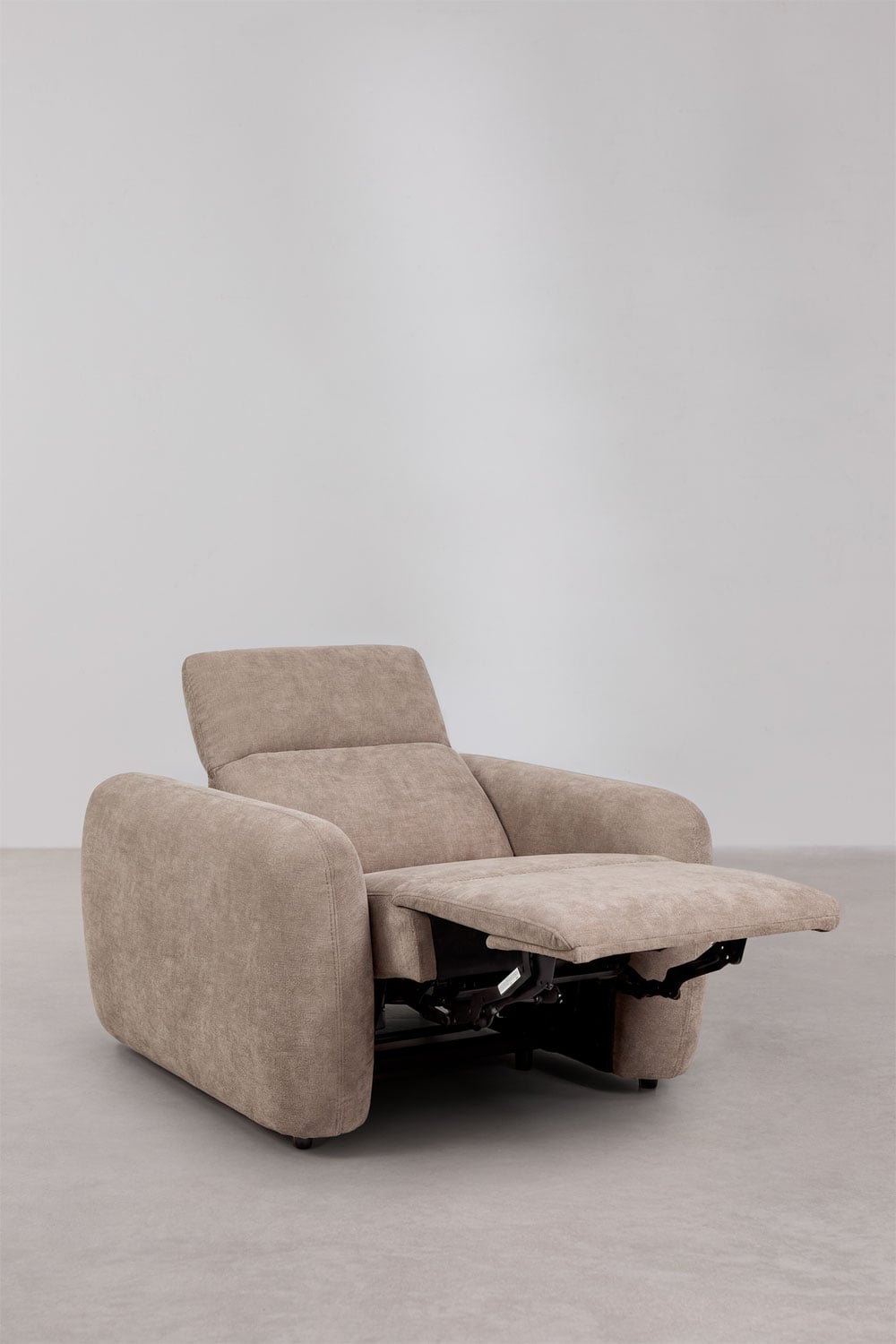 Ensemble de salon avec canapé 3 places inclinable et électrique et fauteuil tapissé Peggy, image de la galerie 6