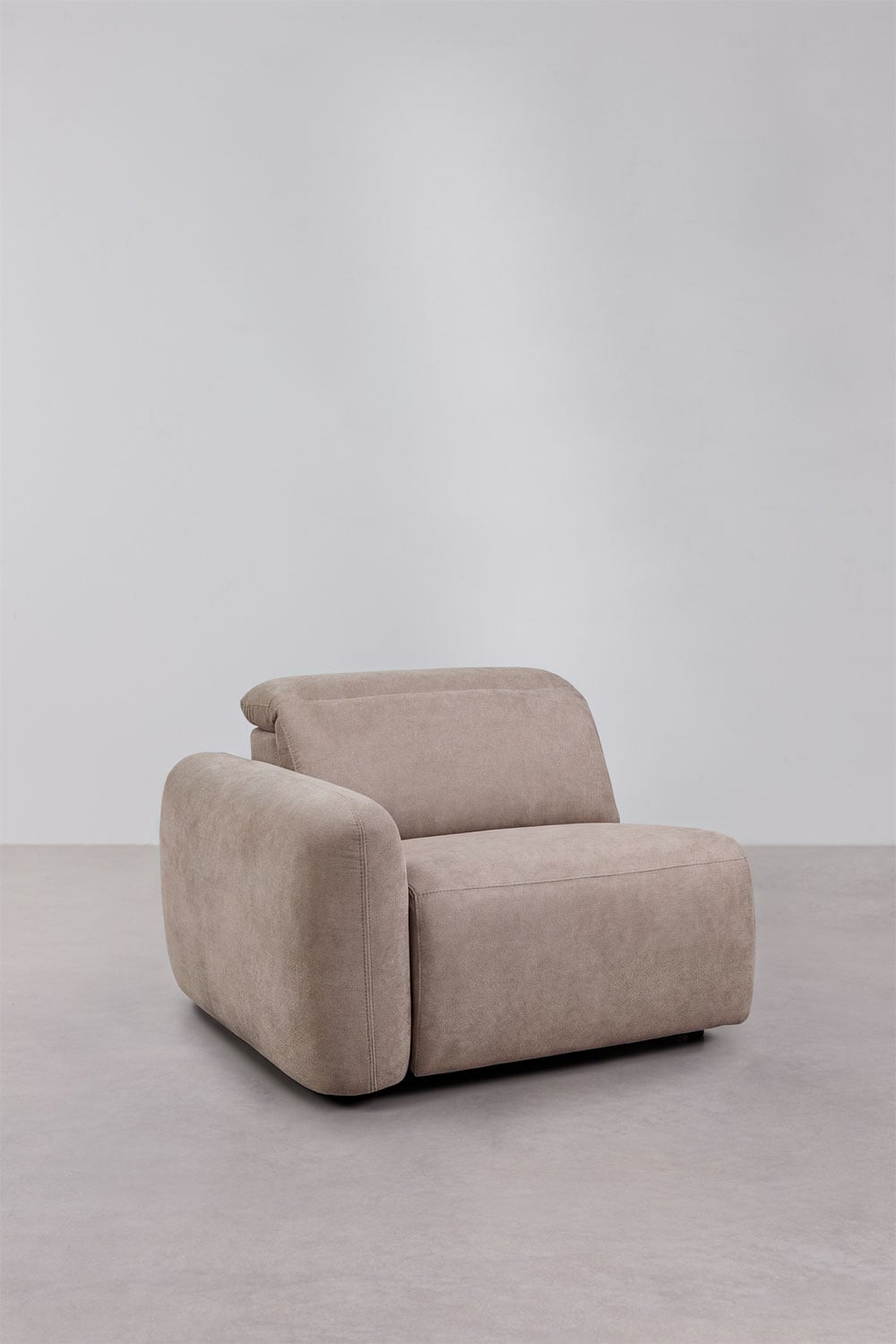 Ensemble de salon avec canapé 3 places inclinable et électrique et fauteuil tapissé Peggy, image de la galerie 9