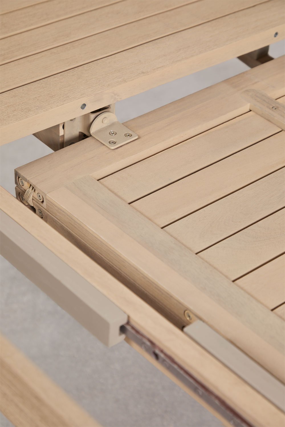 Table de jardin extensible en bois d'acacia Karvia 100-160x100 cm, image de la galerie 6