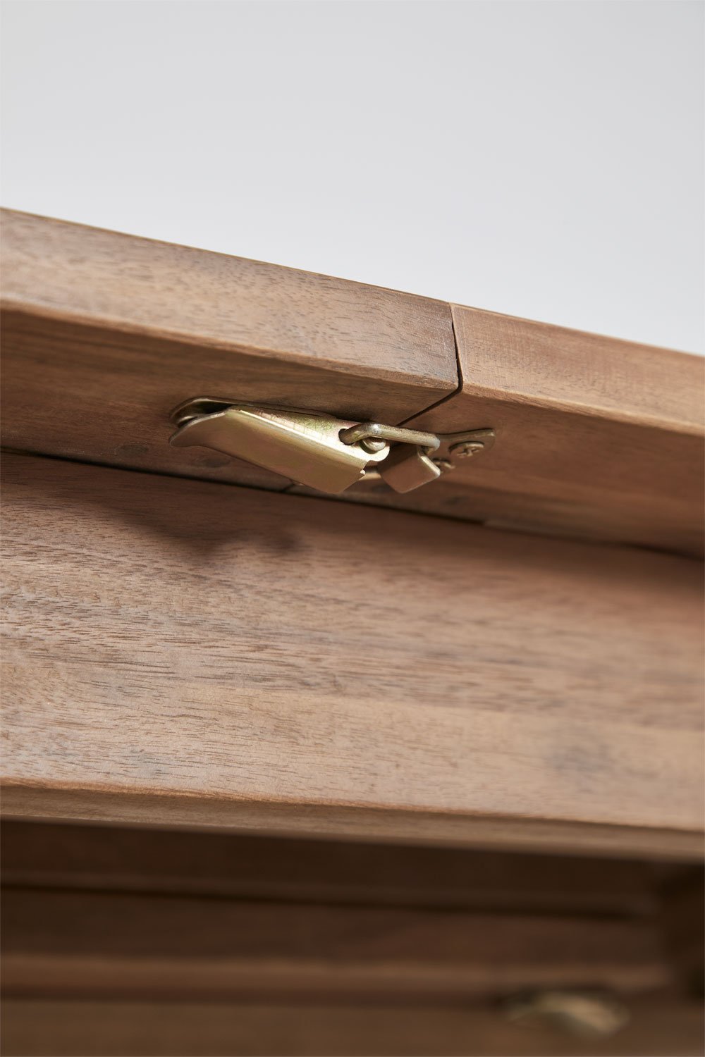 Table de jardin extensible en bois d'acacia Karvia 100-160x100 cm, image de la galerie 5