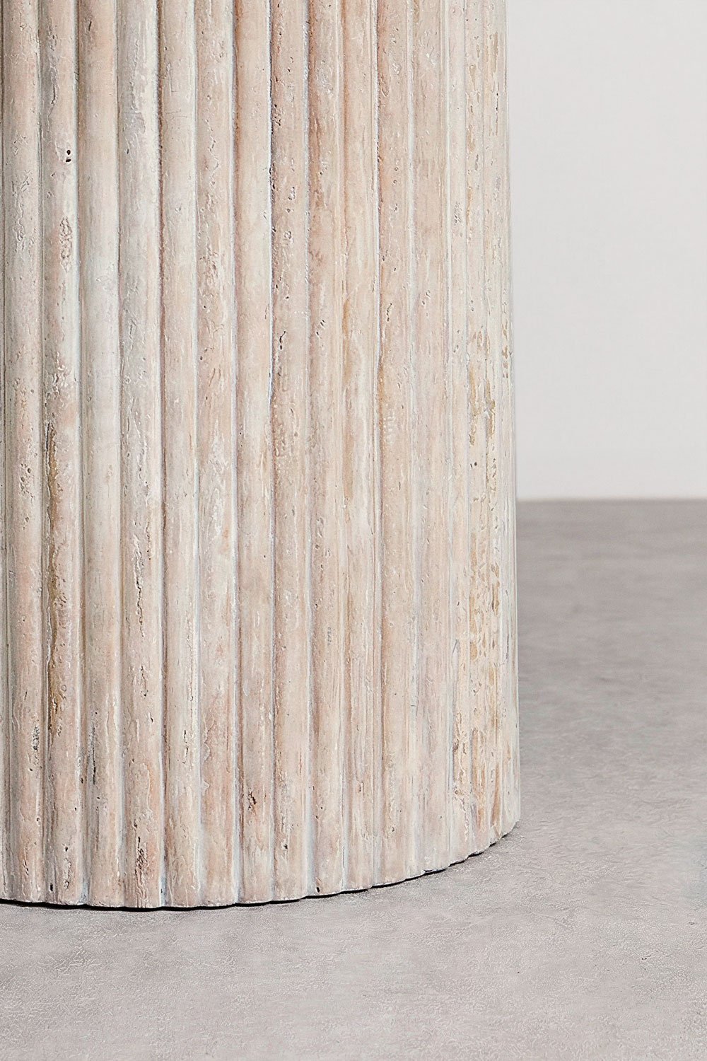 Table de salle à manger ronde Ø120 cm en pierre naturelle Grosseto, image de la galerie 5